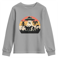 Retro Sunset Cryptid Squad Youth Sweatshirt Cryptid Lover Gift