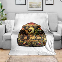 Funny Bigfoot Chupacabra Cinco De Mayo Throw Blanket Cryptid Lover Gift