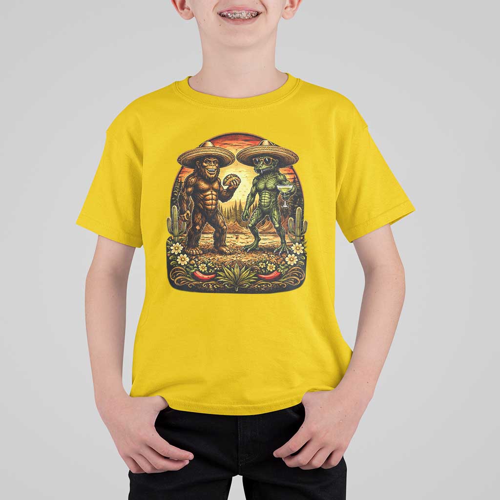 Funny Bigfoot Chupacabra Cinco De Mayo T Shirt For Kid Cryptid Lover Gift