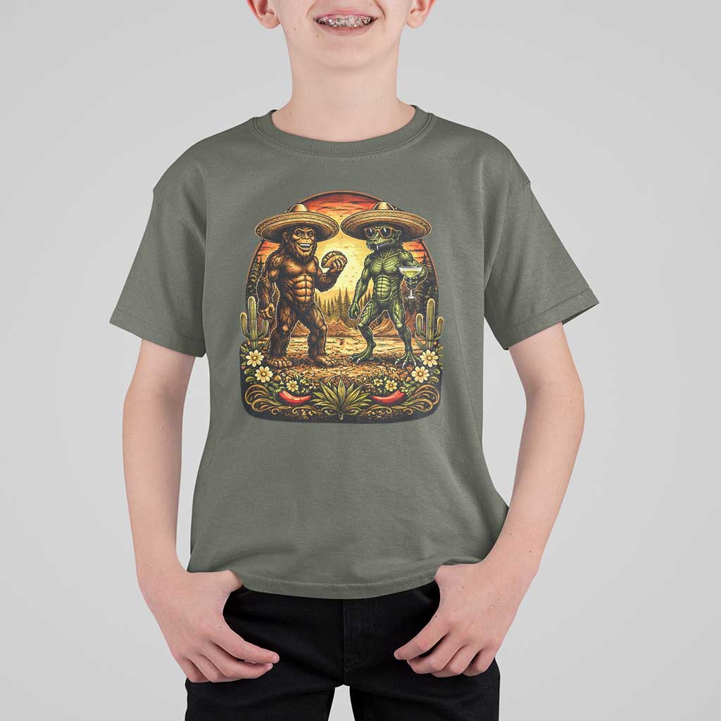 Funny Bigfoot Chupacabra Cinco De Mayo T Shirt For Kid Cryptid Lover Gift
