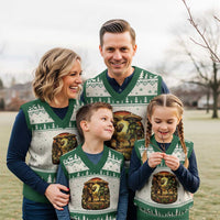 Funny Bigfoot Chupacabra Cinco De Mayo V-Neck Knit Sweater Vest Cryptid Lover Gift