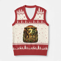 Funny Bigfoot Chupacabra Cinco De Mayo V-Neck Knit Sweater Vest Cryptid Lover Gift