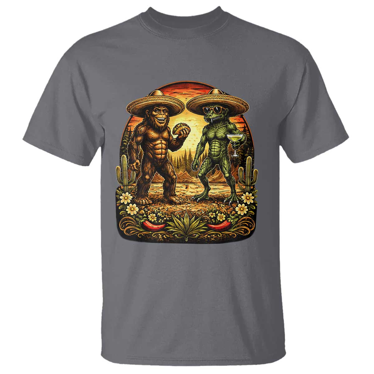 Funny Bigfoot Chupacabra Cinco De Mayo T Shirt Cryptid Lover Gift