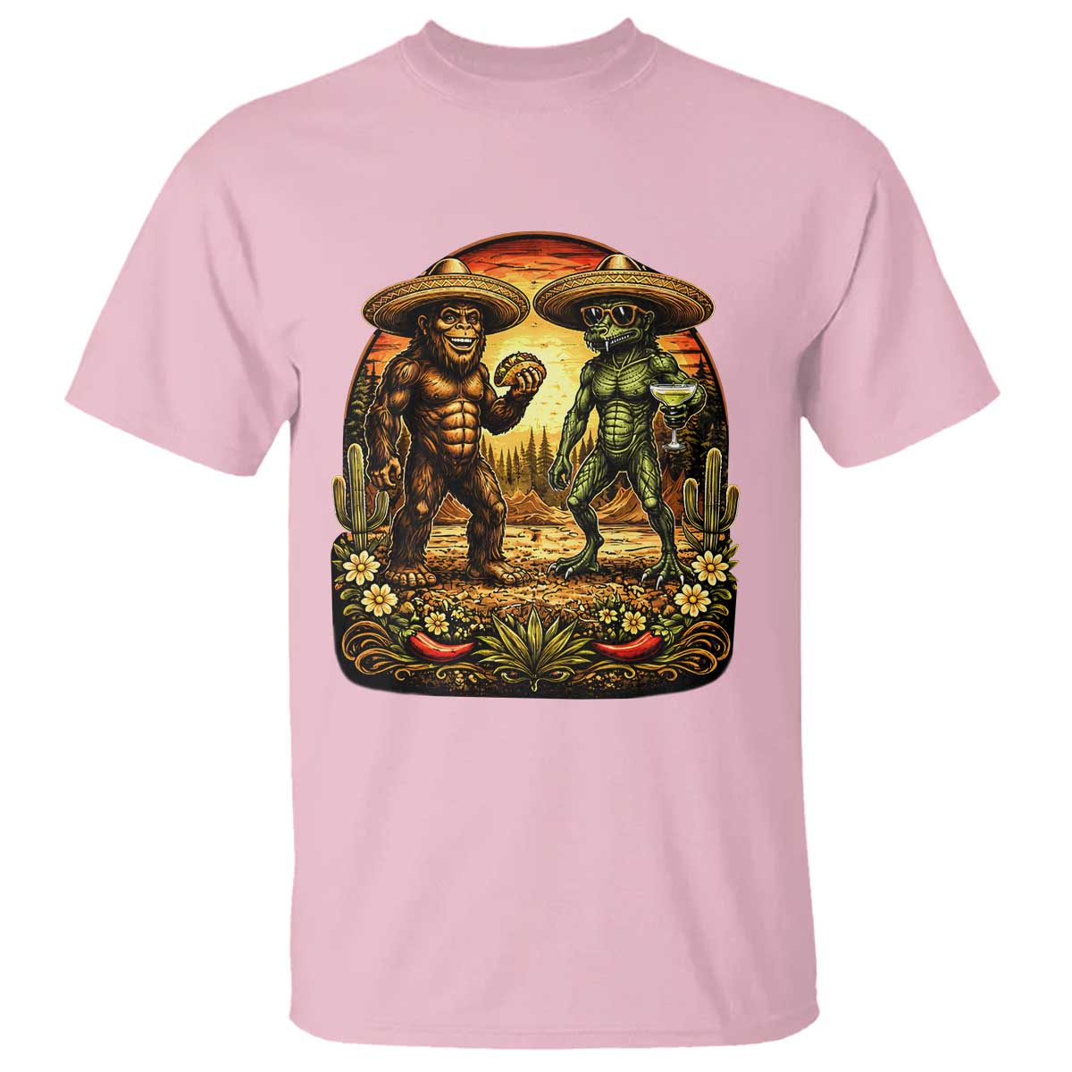 Funny Bigfoot Chupacabra Cinco De Mayo T Shirt Cryptid Lover Gift