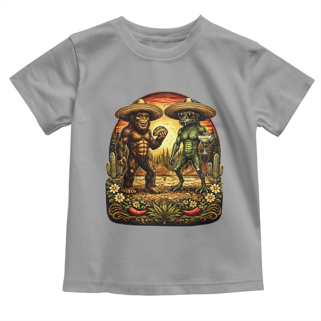 Funny Bigfoot Chupacabra Cinco De Mayo Toddler T Shirt Cryptid Lover Gift