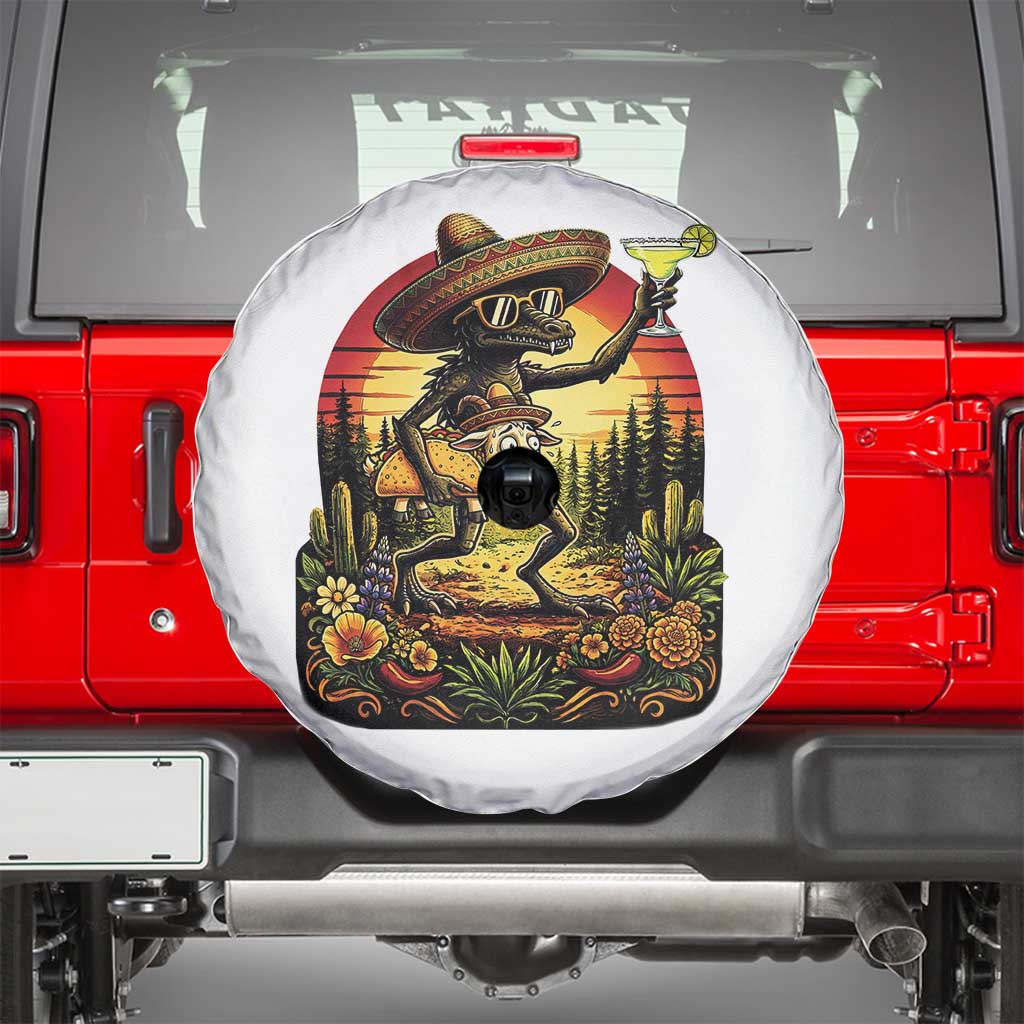 Funny Chupacabra Goat Taco Lover Spare Tire Cover Cinco De Mayo Party Gift
