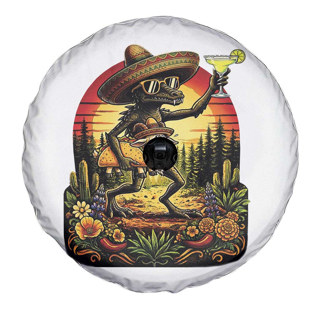 Funny Chupacabra Goat Taco Lover Spare Tire Cover Cinco De Mayo Party Gift