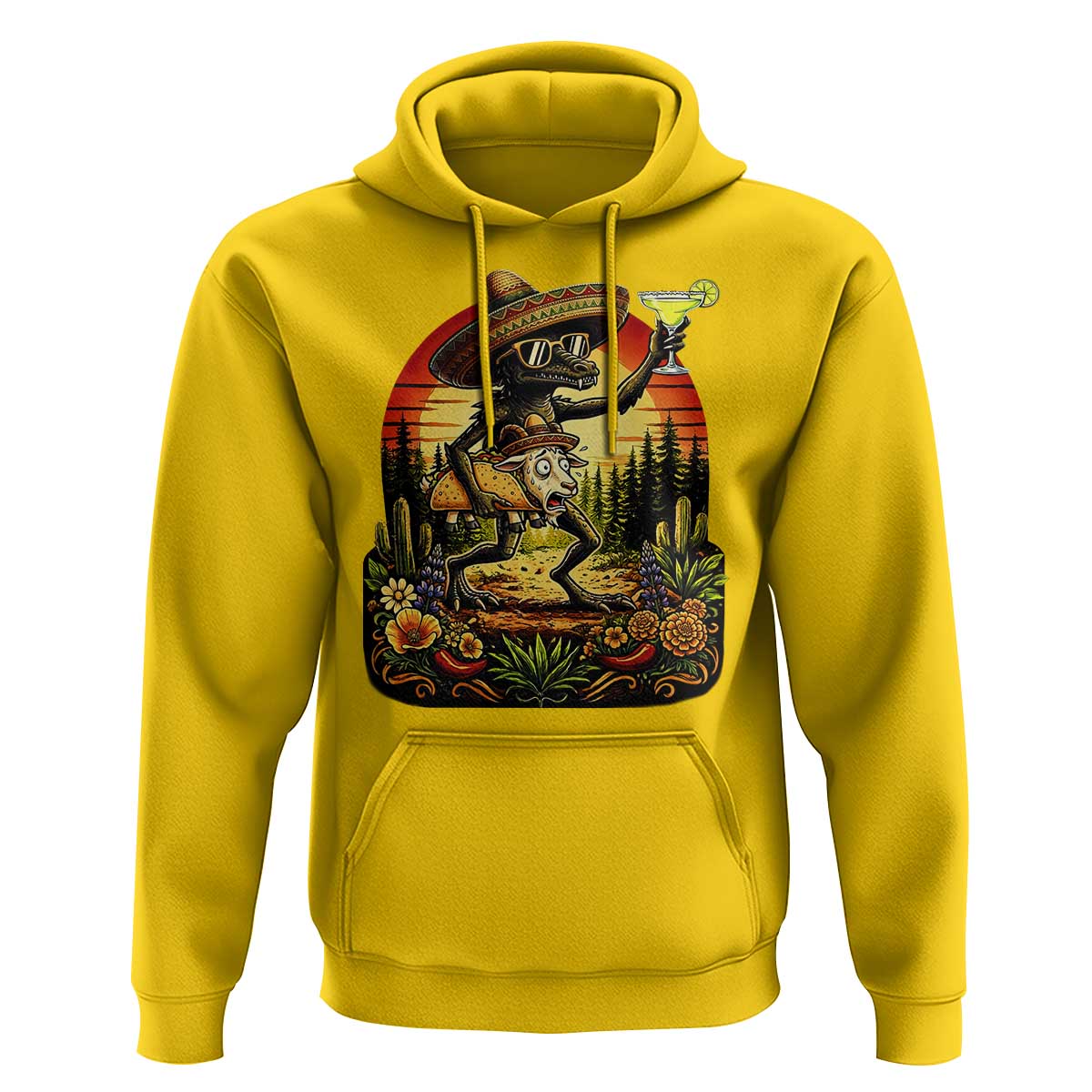 Funny Chupacabra Goat Taco Lover Hoodie Cinco De Mayo Party Gift