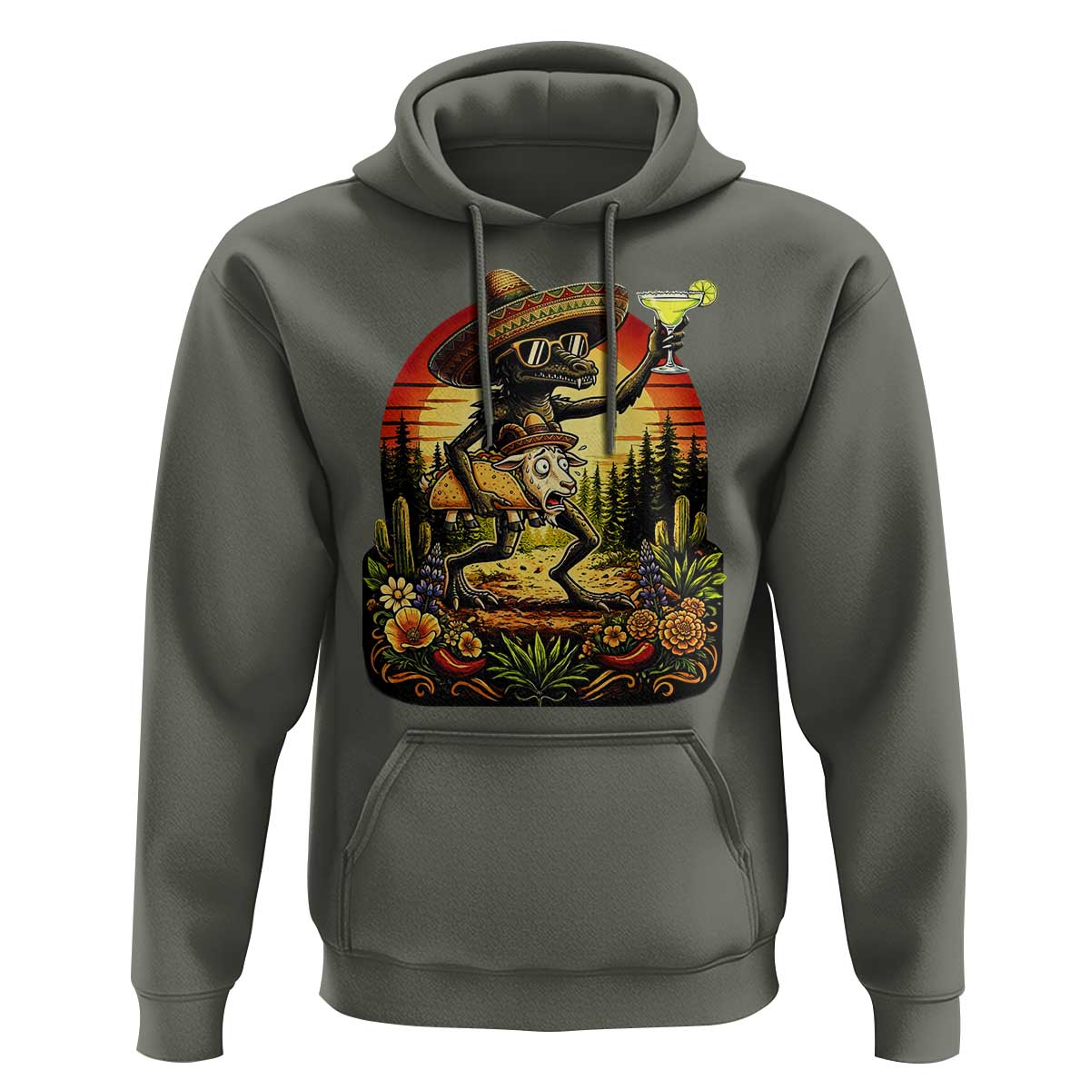Funny Chupacabra Goat Taco Lover Hoodie Cinco De Mayo Party Gift