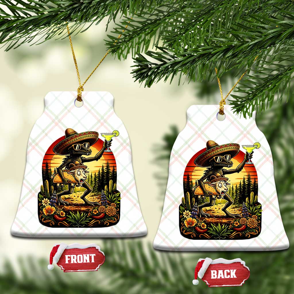 Funny Chupacabra Goat Taco Lover Ceramic Ornament Cinco De Mayo Party Gift