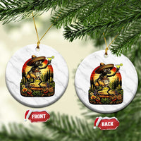 Funny Chupacabra Goat Taco Lover Ceramic Ornament Cinco De Mayo Party Gift
