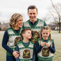 Funny Chupacabra Goat Taco Lover V-Neck Knit Sweater Vest Cinco De Mayo Party Gift