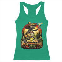 Funny Chupacabra Goat Taco Lover Racerback Tank Top Cinco De Mayo Party Gift