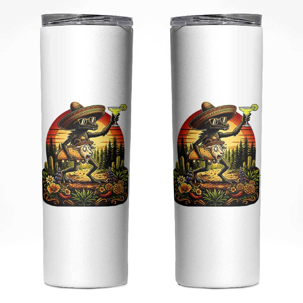Funny Chupacabra Goat Taco Lover Skinny Tumbler Cinco De Mayo Party Gift