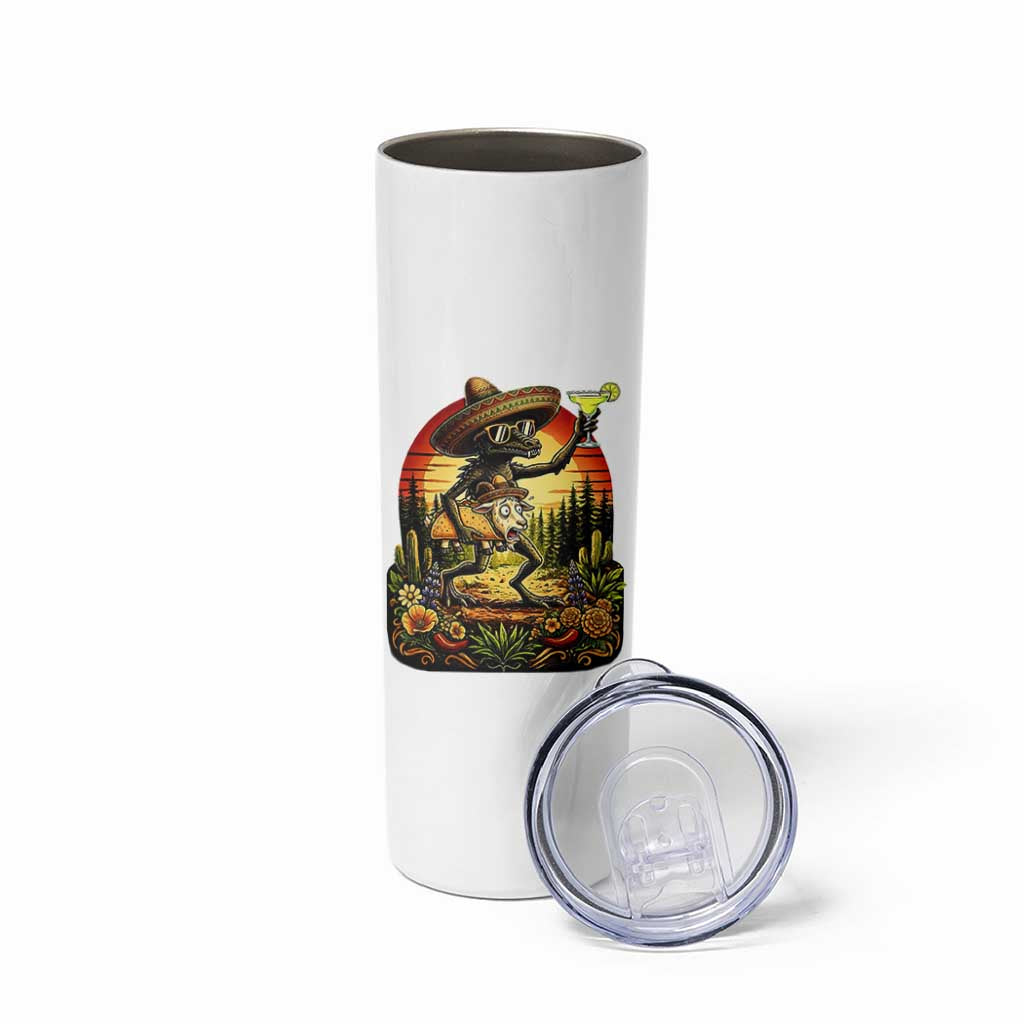 Funny Chupacabra Goat Taco Lover Skinny Tumbler Cinco De Mayo Party Gift
