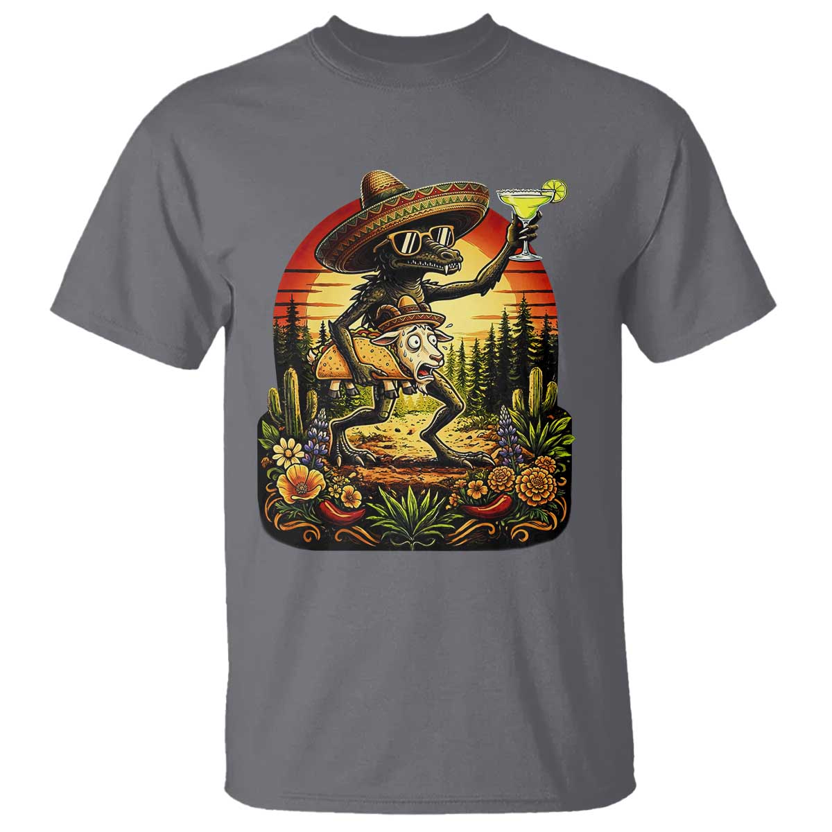 Funny Chupacabra Goat Taco Lover T Shirt Cinco De Mayo Party Gift