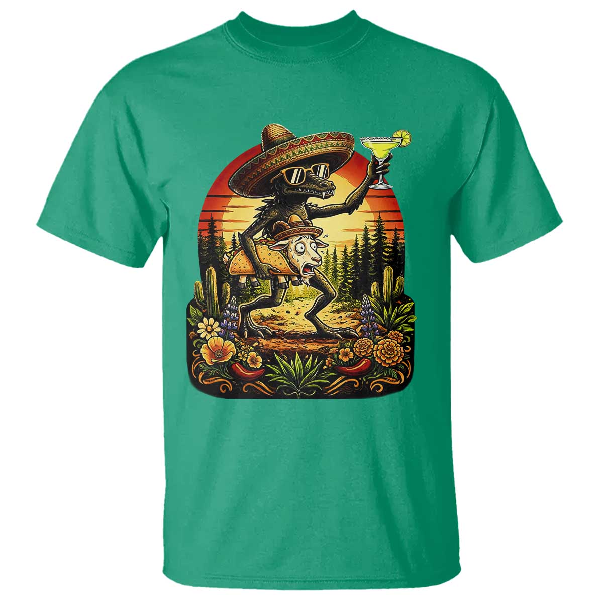 Funny Chupacabra Goat Taco Lover T Shirt Cinco De Mayo Party Gift