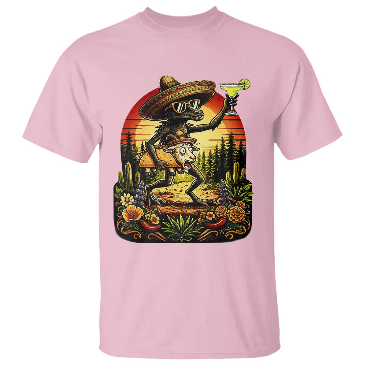 Funny Chupacabra Goat Taco Lover T Shirt Cinco De Mayo Party Gift