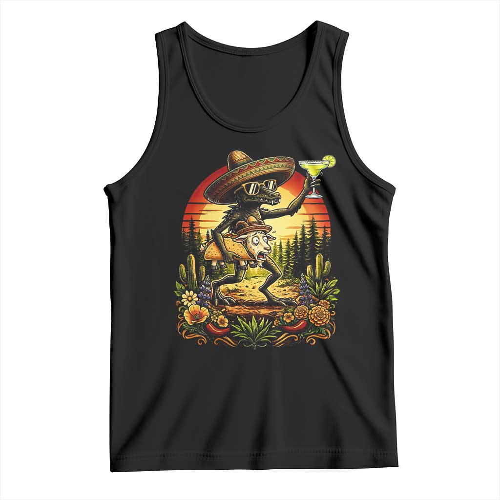 Funny Chupacabra Goat Taco Lover Tank Top Cinco De Mayo Party Gift