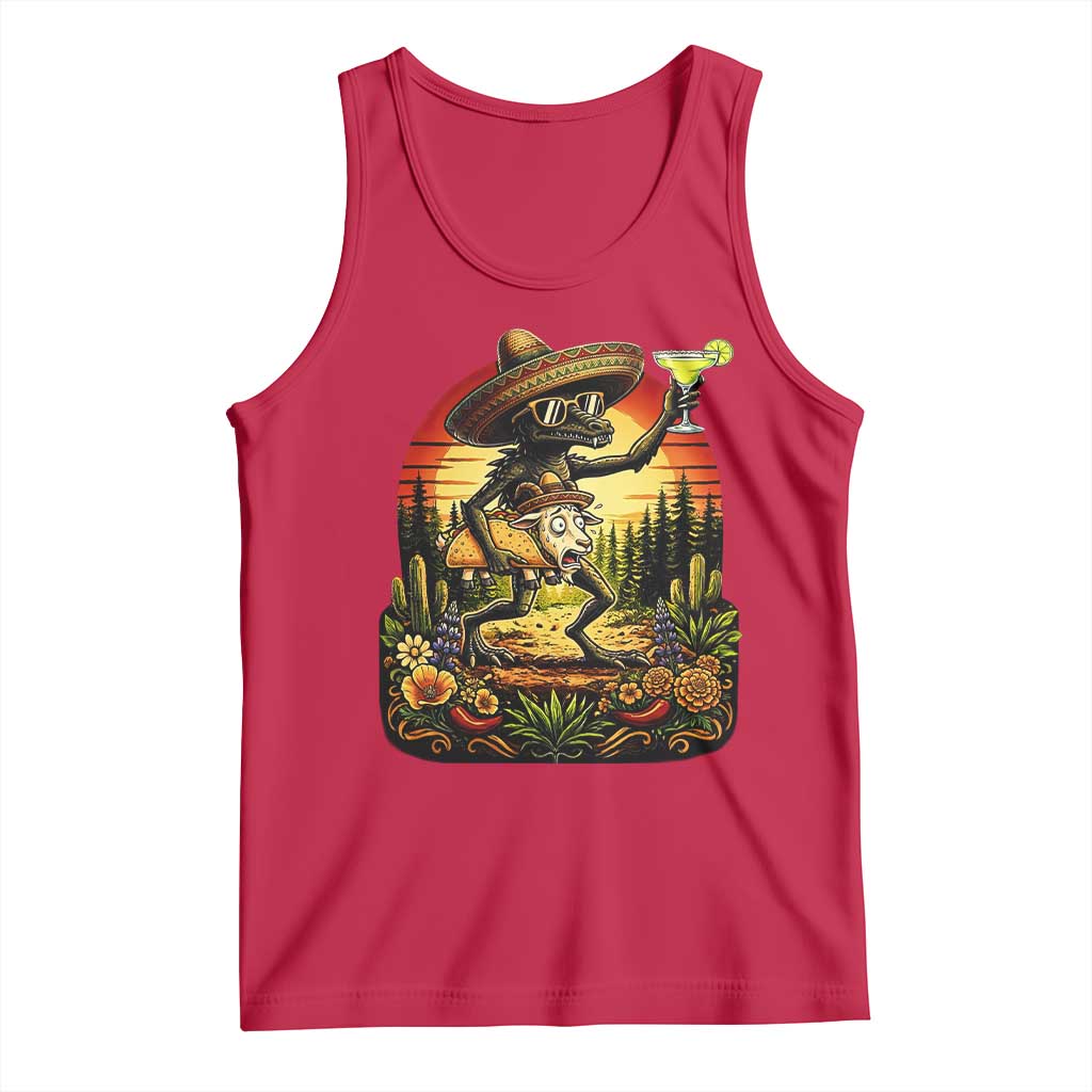 Funny Chupacabra Goat Taco Lover Tank Top Cinco De Mayo Party Gift