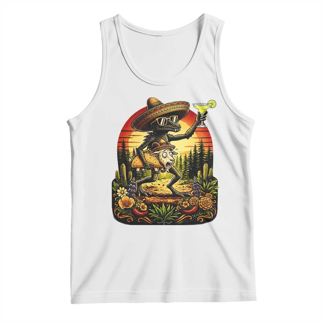 Funny Chupacabra Goat Taco Lover Tank Top Cinco De Mayo Party Gift