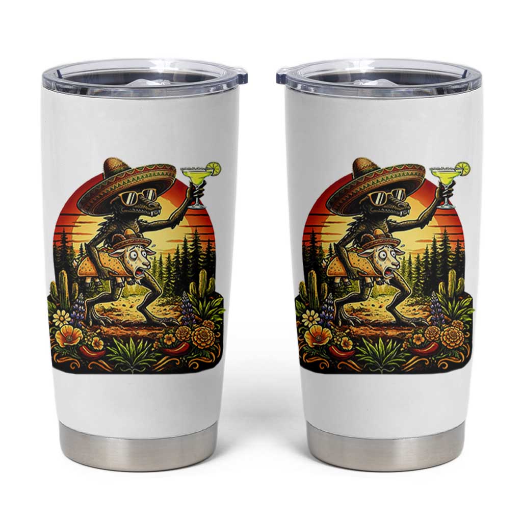 Funny Chupacabra Goat Taco Lover Tumbler Cup Cinco De Mayo Party Gift