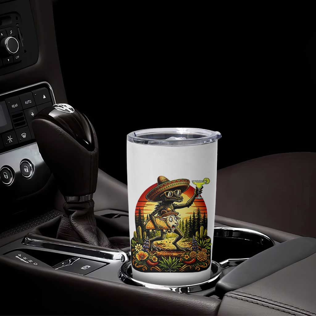 Funny Chupacabra Goat Taco Lover Tumbler Cup Cinco De Mayo Party Gift