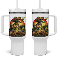 Funny Chupacabra Goat Taco Lover Tumbler With Handle Cinco De Mayo Party Gift