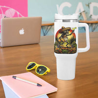 Funny Chupacabra Goat Taco Lover Tumbler With Handle Cinco De Mayo Party Gift