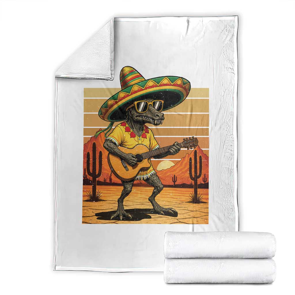 Funny Cinco De Mayo Chupacabra Throw Blanket Guitar Fiesta Gift
