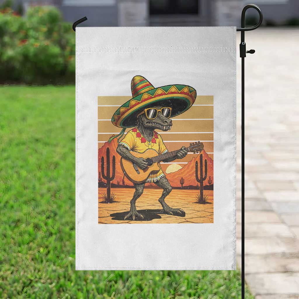 Funny Cinco De Mayo Chupacabra Garden Flag Guitar Fiesta Gift