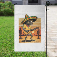 Funny Cinco De Mayo Chupacabra Garden Flag Guitar Fiesta Gift
