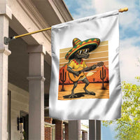 Funny Cinco De Mayo Chupacabra Garden Flag Guitar Fiesta Gift