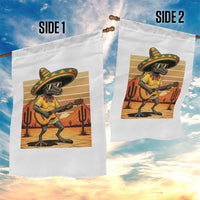 Funny Cinco De Mayo Chupacabra Garden Flag Guitar Fiesta Gift