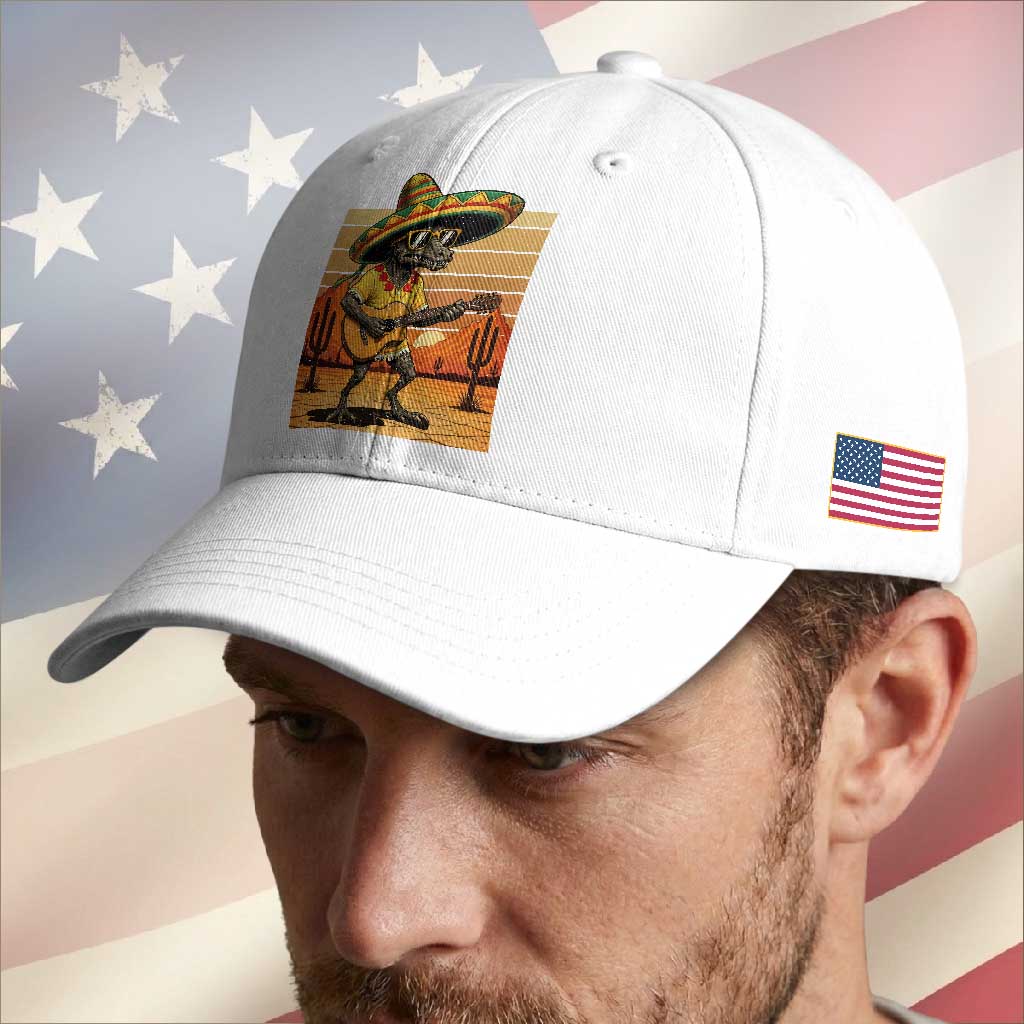 Funny Cinco De Mayo Chupacabra Baseball Cap Guitar Fiesta Gift