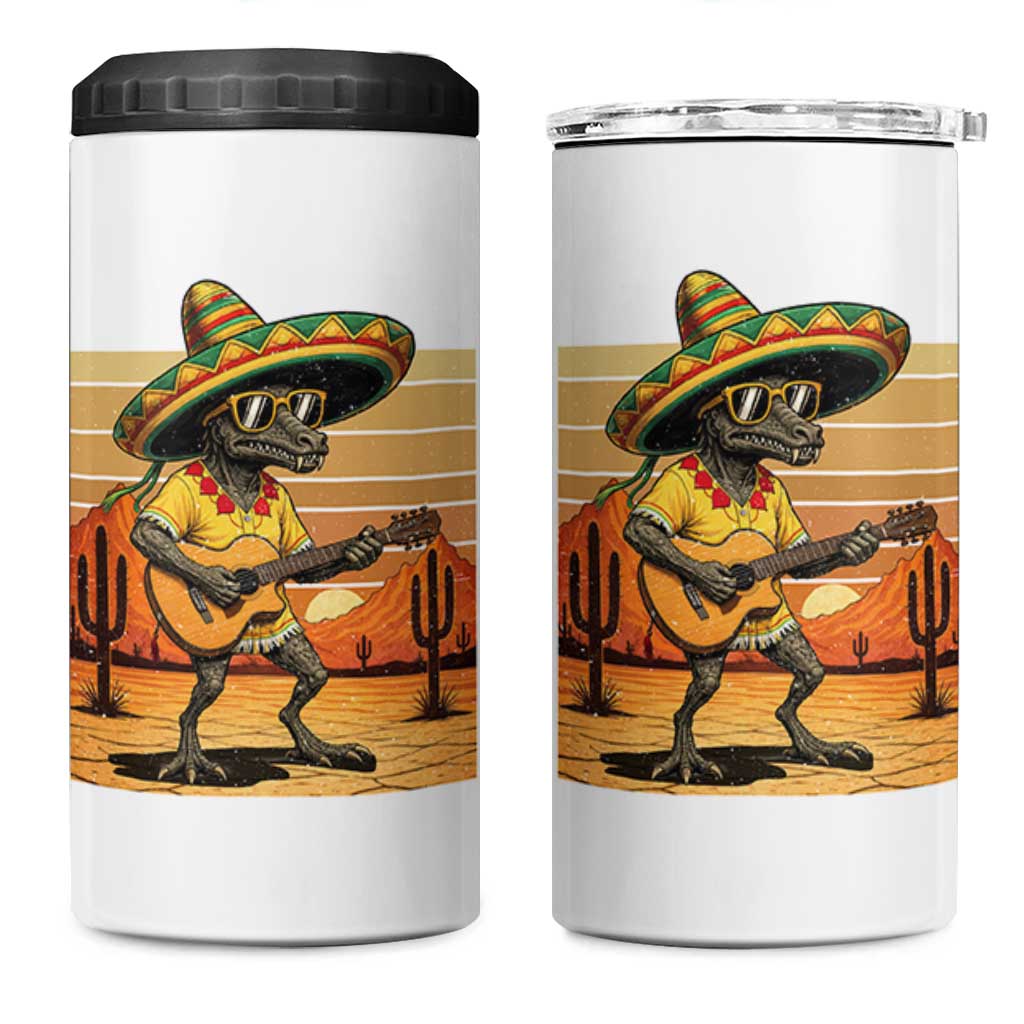 Funny Cinco De Mayo Chupacabra 4 in 1 Can Cooler Tumbler Guitar Fiesta Gift