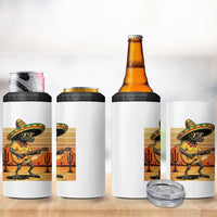 Funny Cinco De Mayo Chupacabra 4 in 1 Can Cooler Tumbler Guitar Fiesta Gift