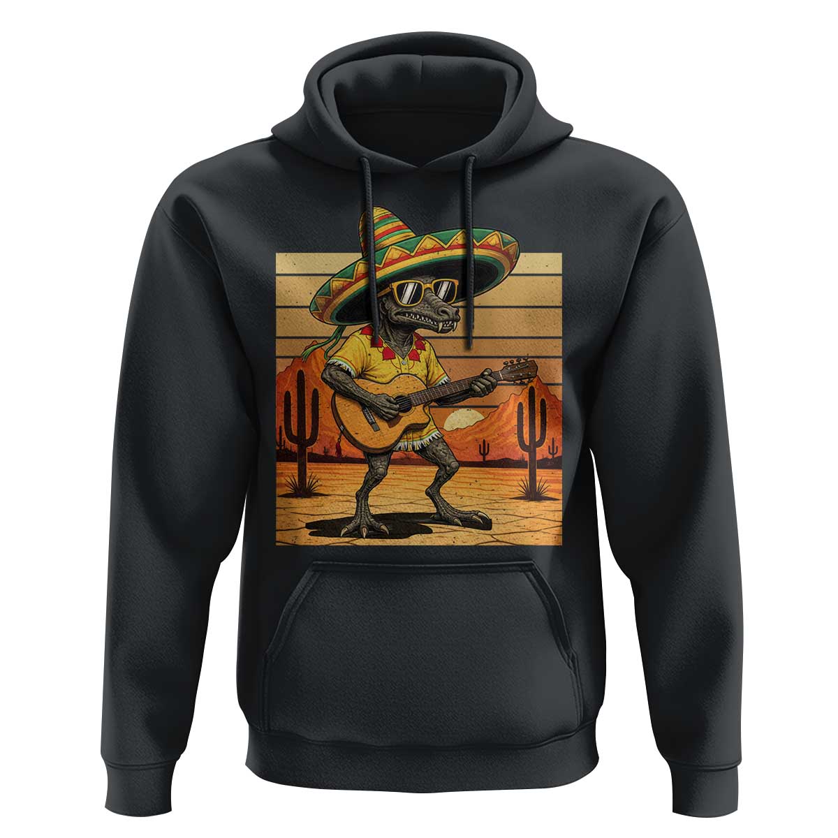 Funny Cinco De Mayo Chupacabra Hoodie Guitar Fiesta Gift
