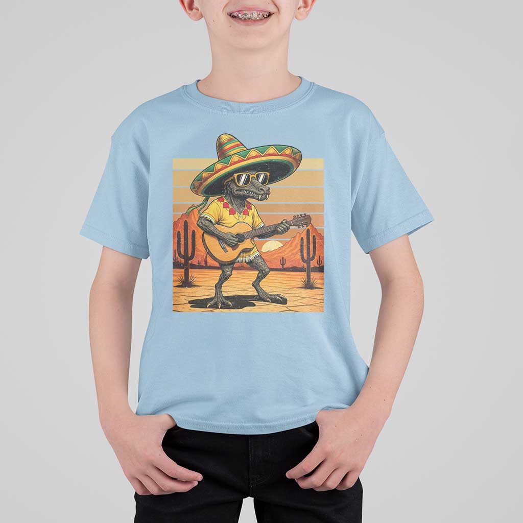 Funny Cinco De Mayo Chupacabra T Shirt For Kid Guitar Fiesta Gift