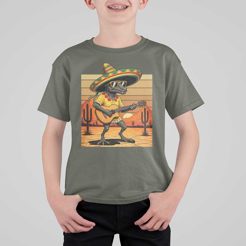 Funny Cinco De Mayo Chupacabra T Shirt For Kid Guitar Fiesta Gift