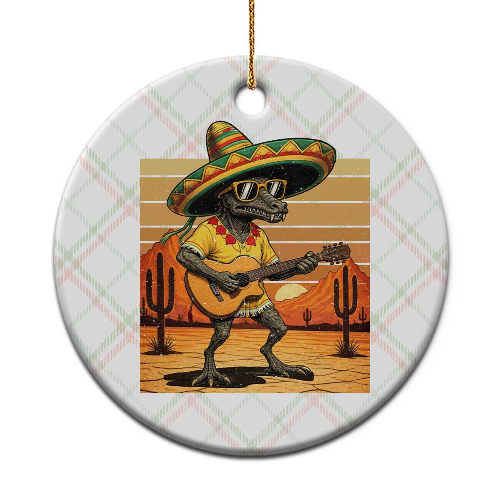 Funny Cinco De Mayo Chupacabra Ceramic Ornament Guitar Fiesta Gift