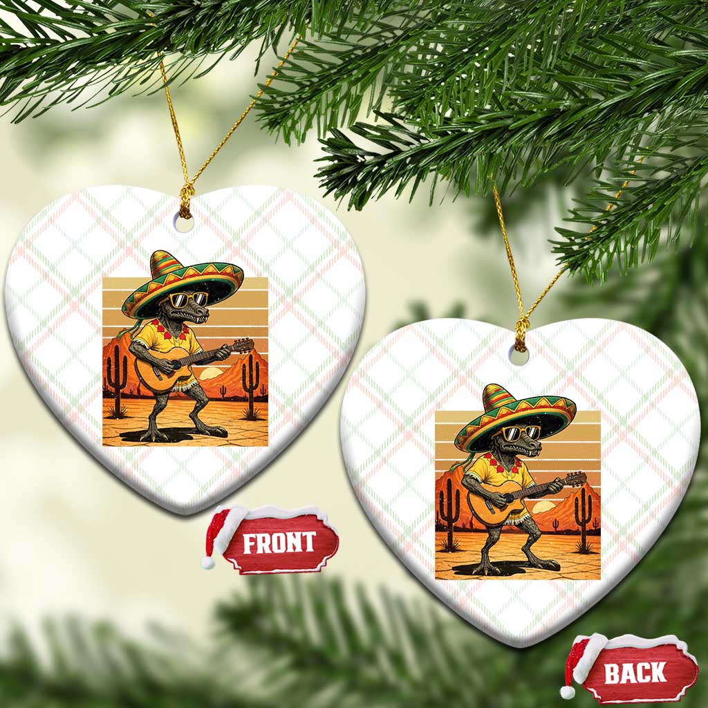 Funny Cinco De Mayo Chupacabra Ceramic Ornament Guitar Fiesta Gift