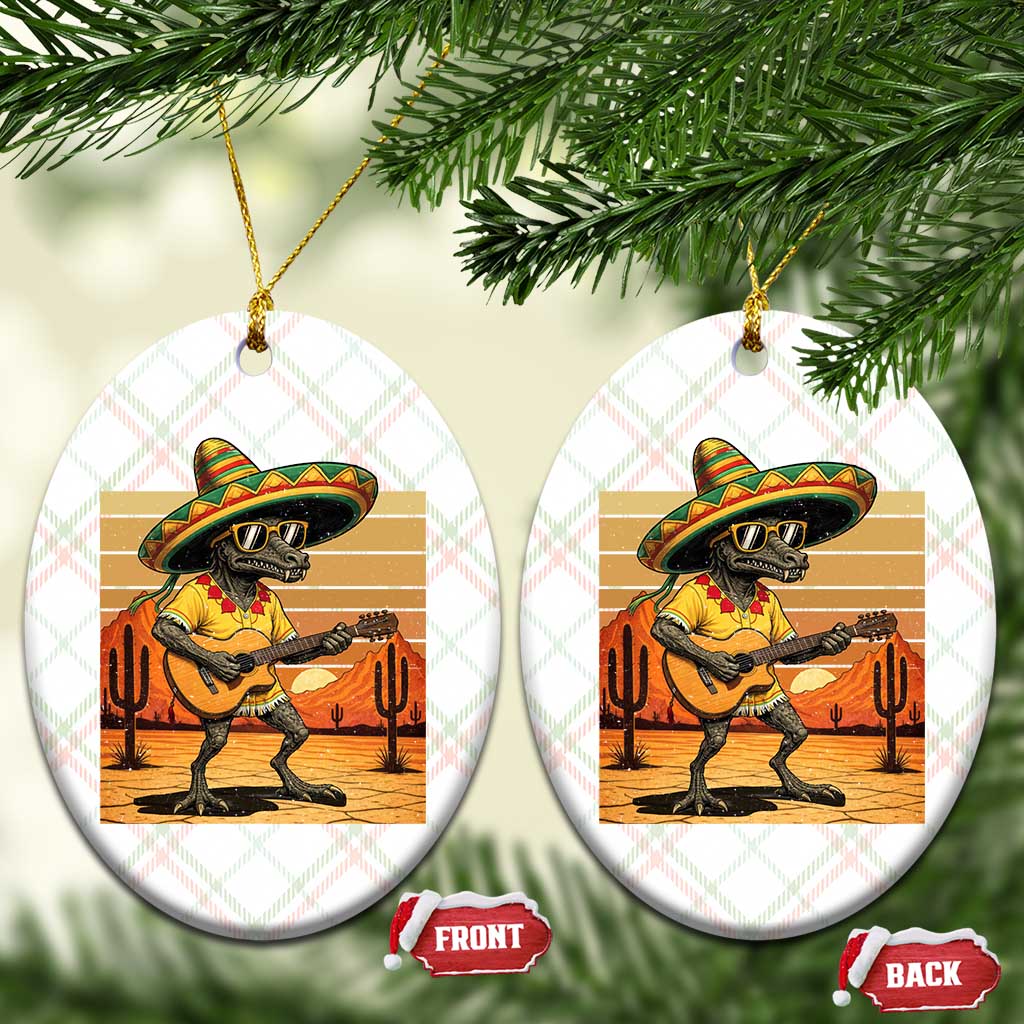 Funny Cinco De Mayo Chupacabra Ceramic Ornament Guitar Fiesta Gift