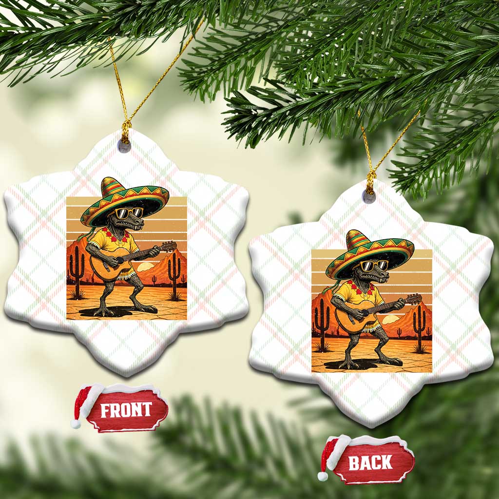 Funny Cinco De Mayo Chupacabra Ceramic Ornament Guitar Fiesta Gift