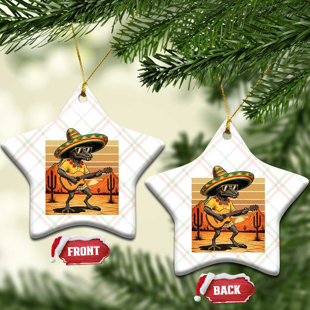 Funny Cinco De Mayo Chupacabra Ceramic Ornament Guitar Fiesta Gift
