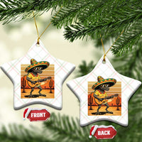 Funny Cinco De Mayo Chupacabra Ceramic Ornament Guitar Fiesta Gift