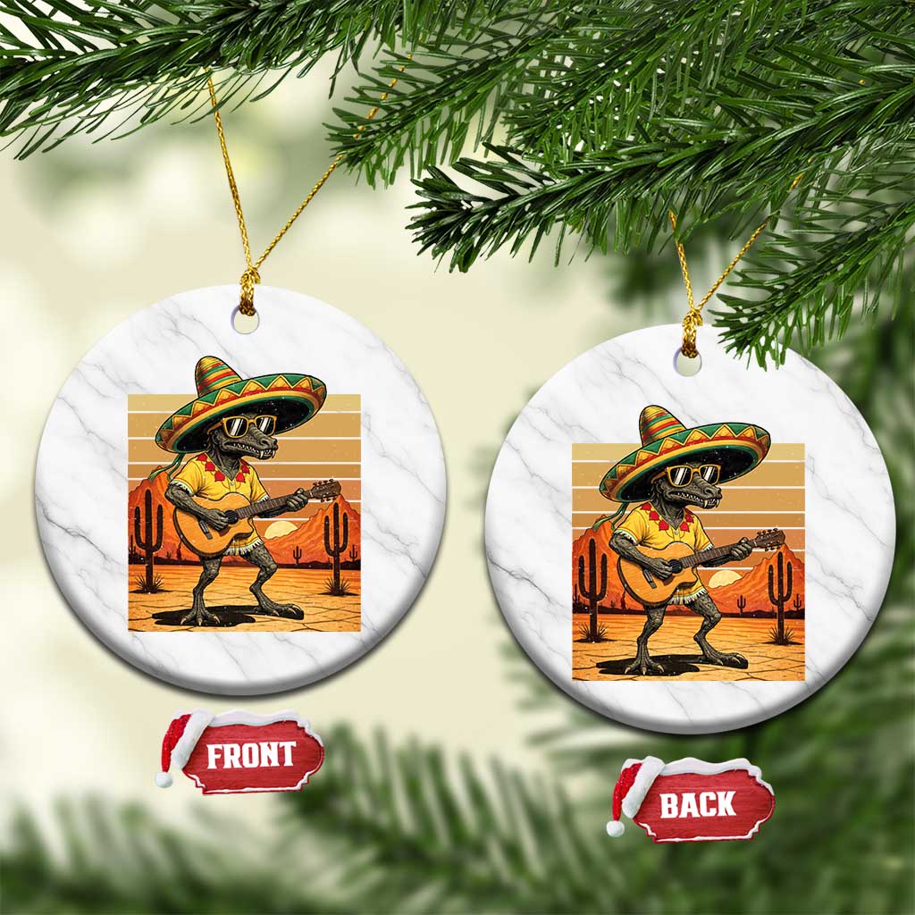 Funny Cinco De Mayo Chupacabra Ceramic Ornament Guitar Fiesta Gift