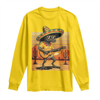 Funny Cinco De Mayo Chupacabra Long Sleeve Shirt Guitar Fiesta Gift