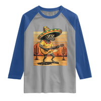 Funny Cinco De Mayo Chupacabra Raglan Shirt Guitar Fiesta Gift