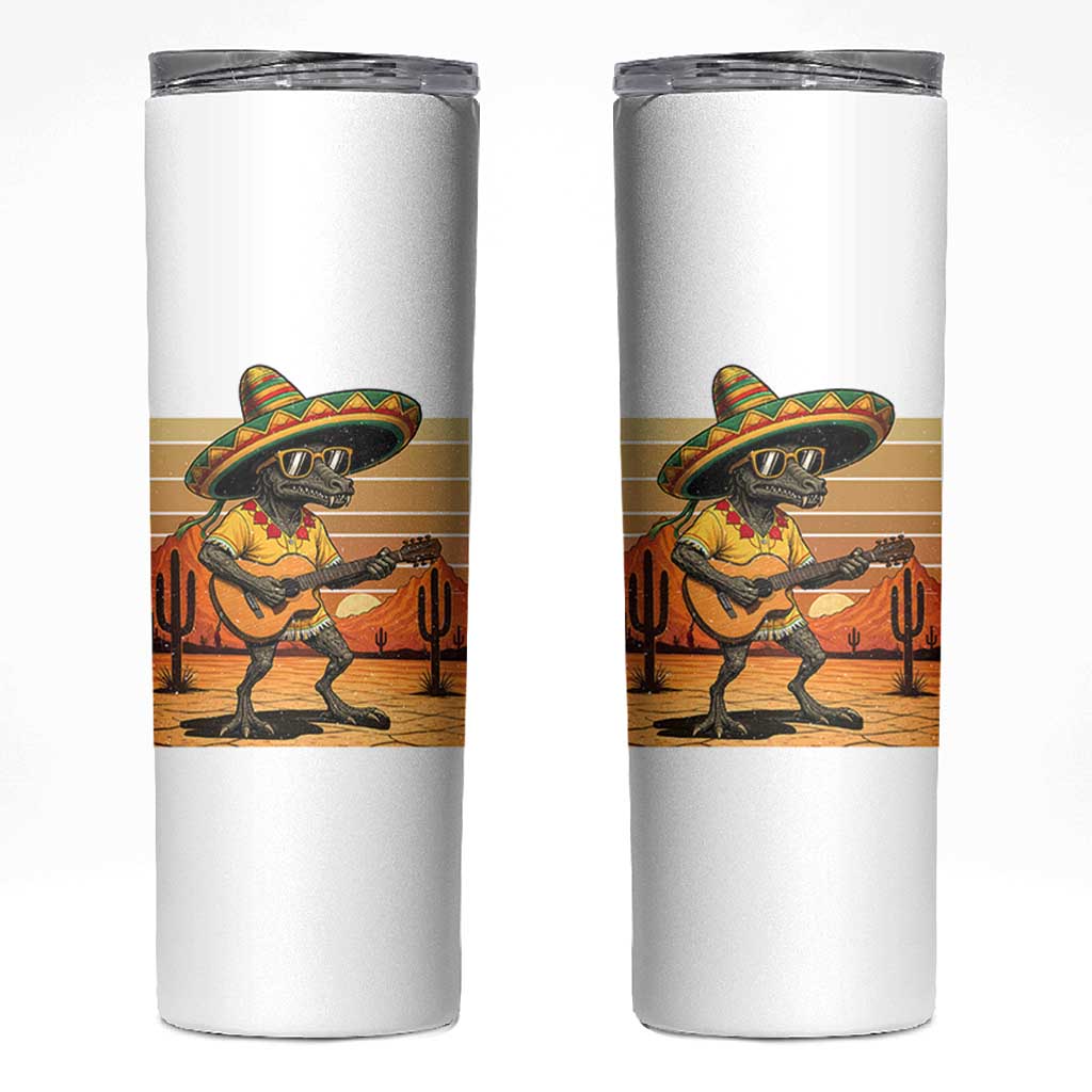 Funny Cinco De Mayo Chupacabra Skinny Tumbler Guitar Fiesta Gift